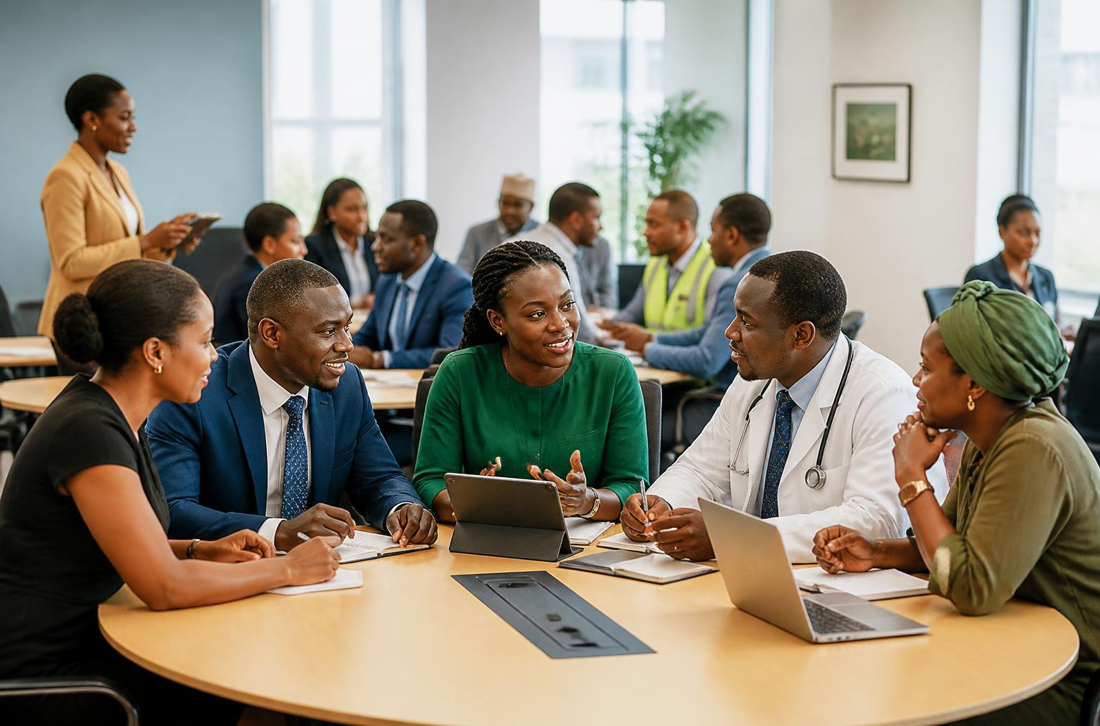 African professionals from several industries learning together